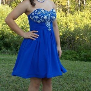 Blue Sequin Dress
